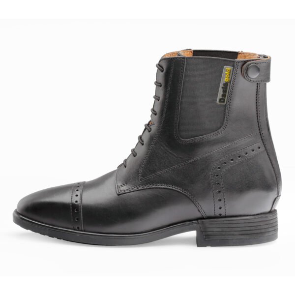 BOOTS DASLO GOLD CUIR LACETS ELASTIQUES – Image 2