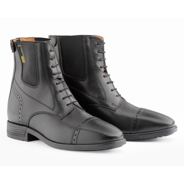 BOOTS DASLO GOLD CUIR LACETS ELASTIQUES
