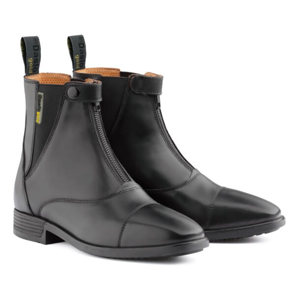 BOOTS DASLO GOLD EN CUIR AVEC ZIP