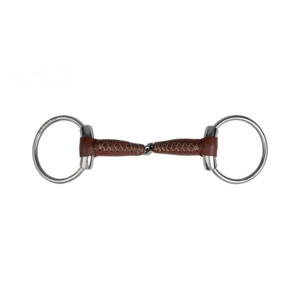 Mors 2 anneaux METALAB "Pinchless" cuir, 20 mm